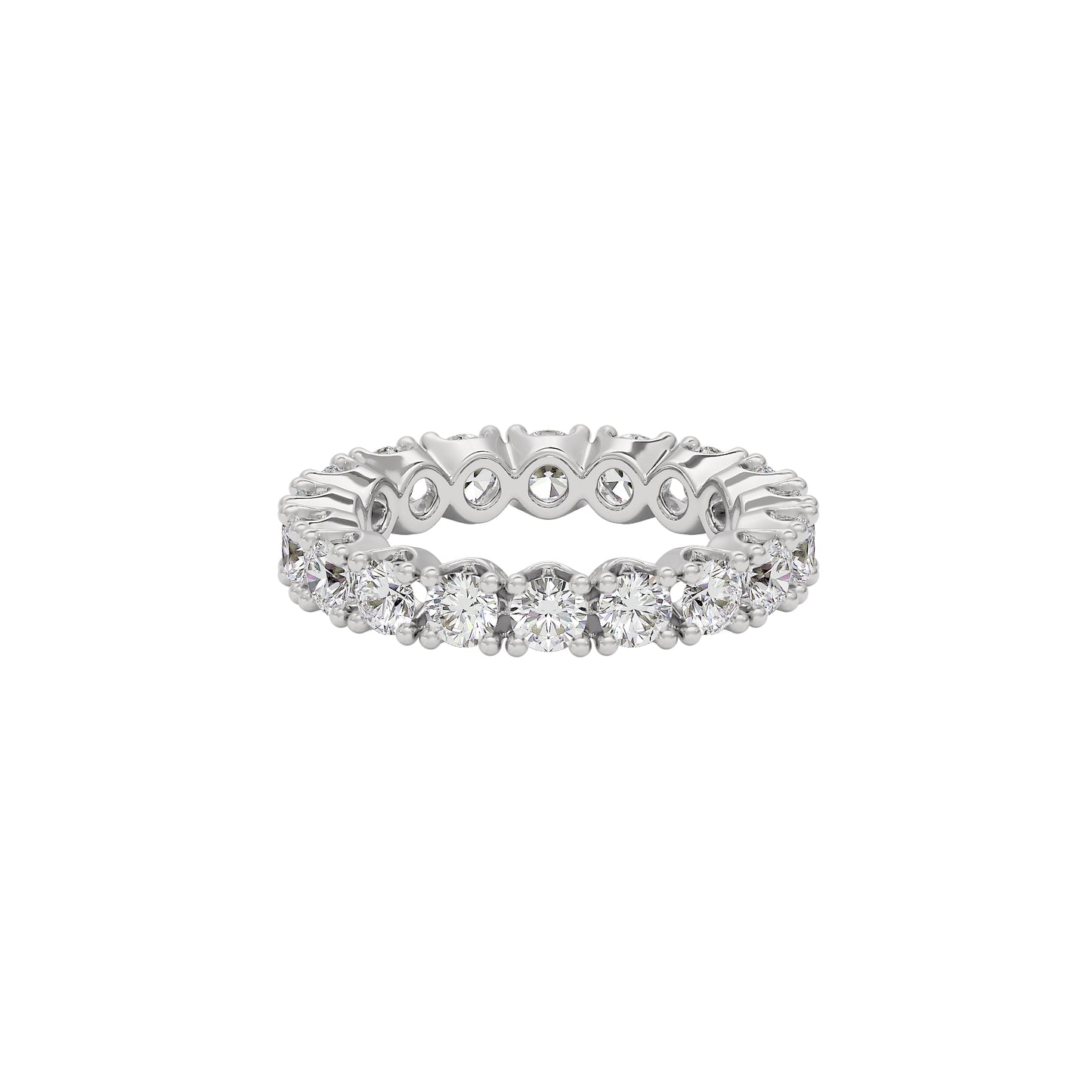 Stunning Ornate Diamond Ring 18 KT / White Gold / 22