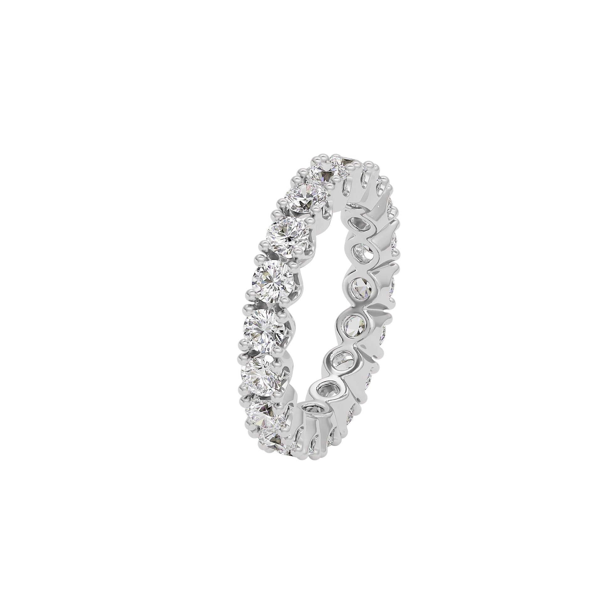 Stunning Ornate Diamond Ring 18 KT / White Gold / 22