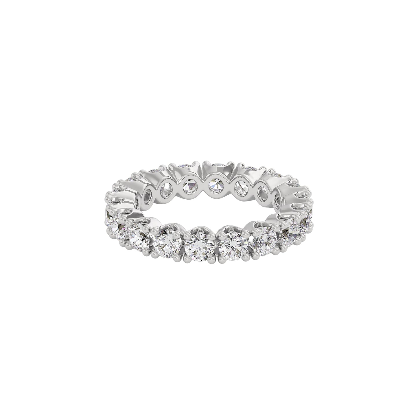 Stunning Ornate Diamond Ring 18 KT / White Gold / 22