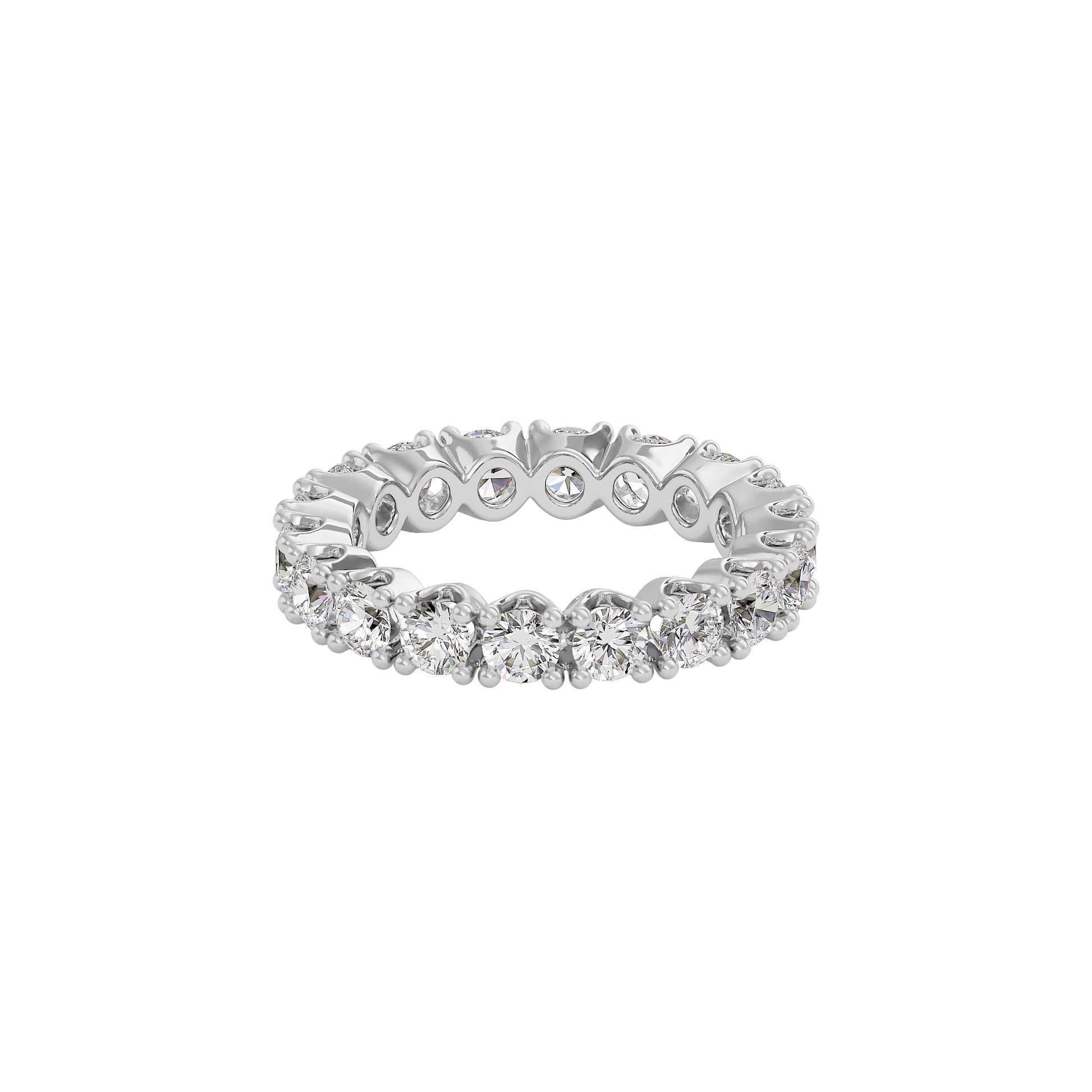 Stunning Ornate Diamond Ring 18 KT / White Gold / 22