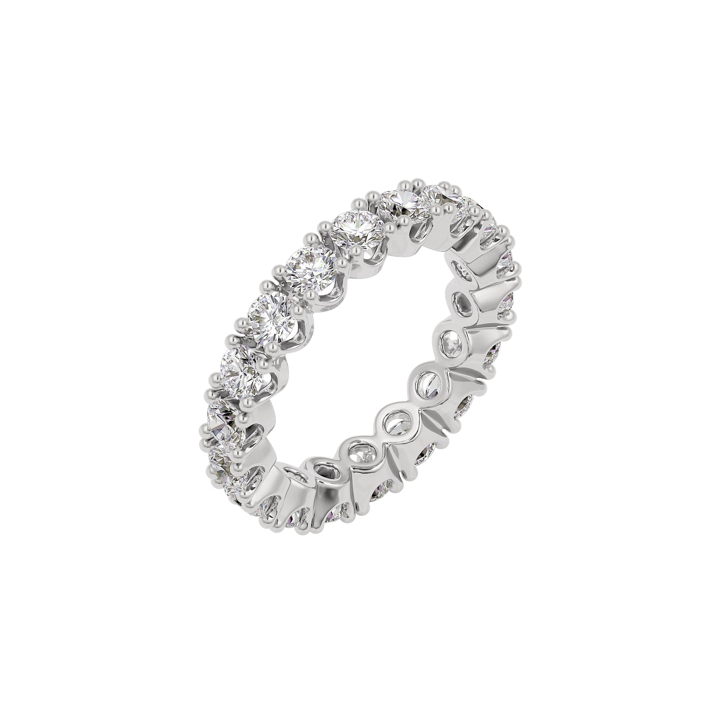 Stunning Ornate Diamond Ring 18 KT / White Gold / 22