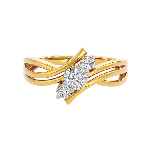 Smitten Wave Diamond Ring