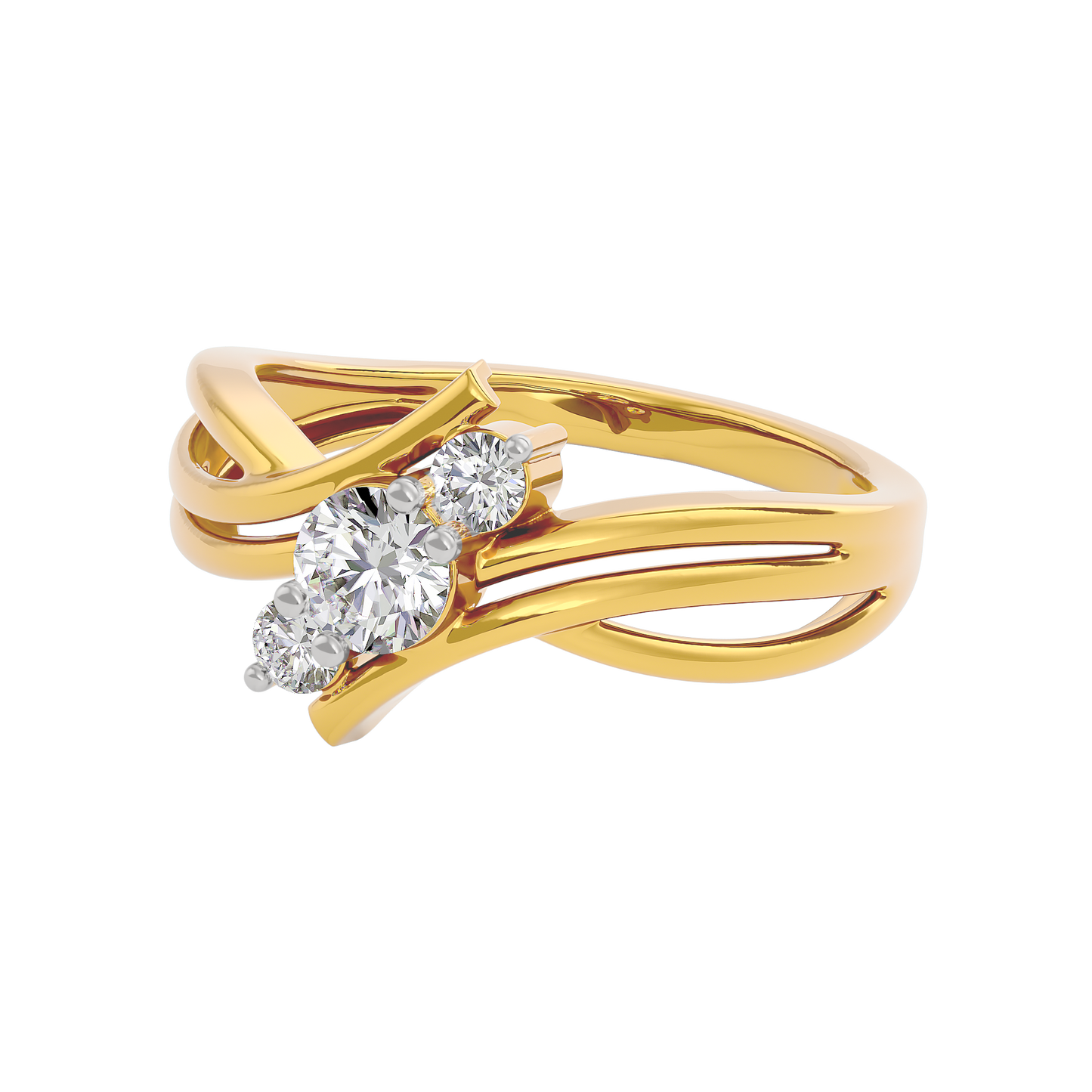 Smitten Wave Diamond Ring