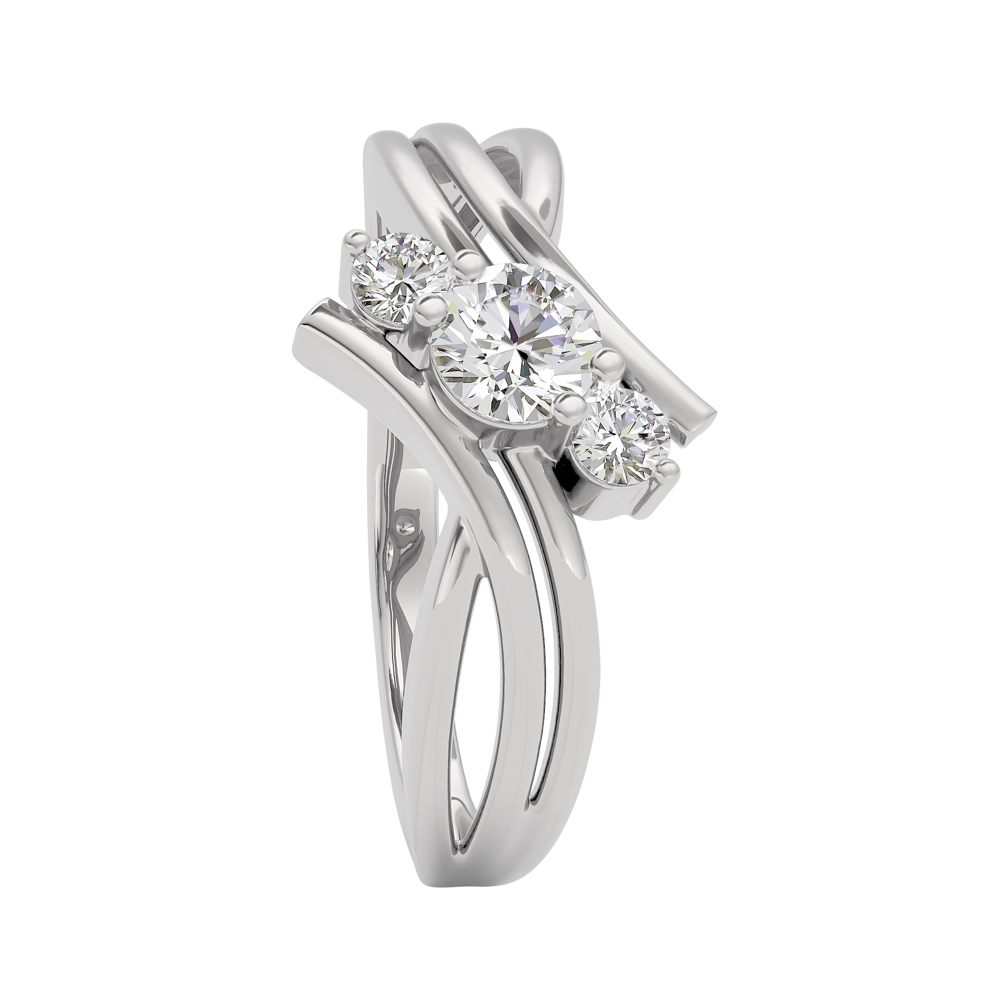 Smitten Wave Diamond Ring