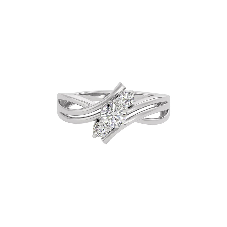 Princess Glow Diamond Ring 18 KT / White Gold / 22