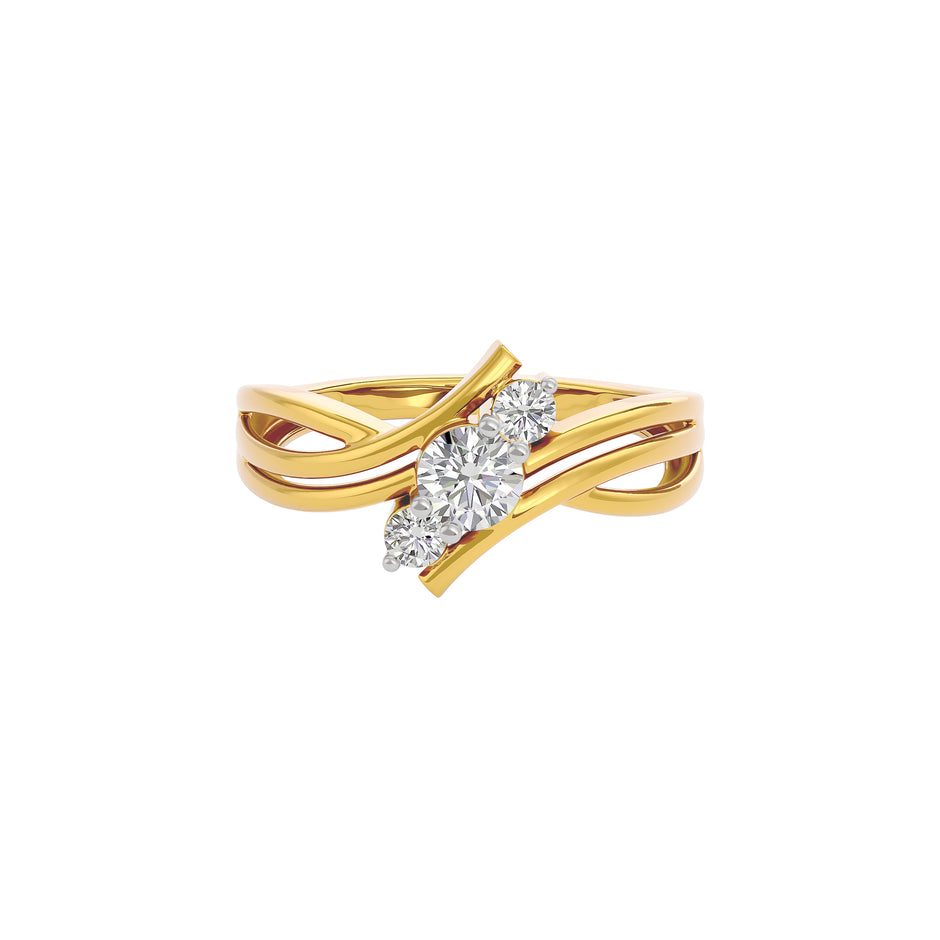 Princess Glow Diamond Ring 18 KT / Yellow Gold / 22
