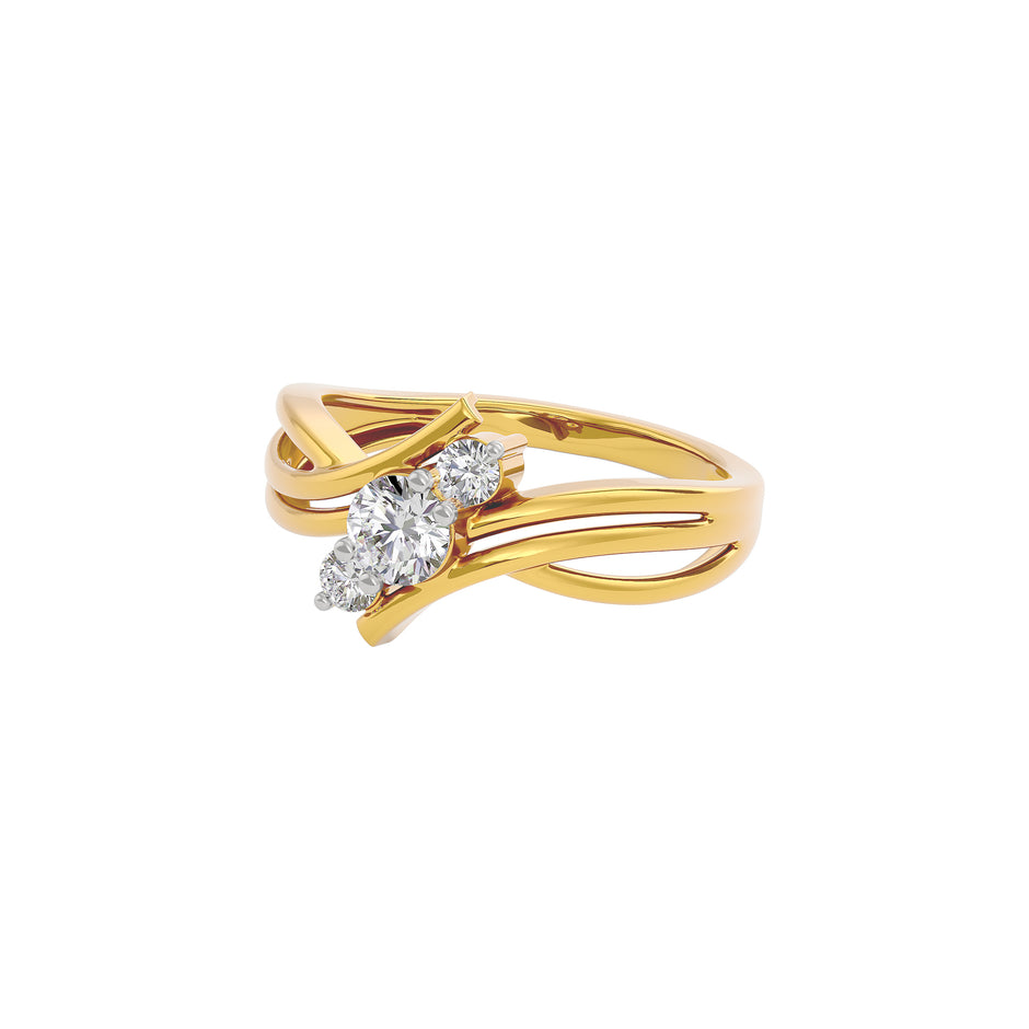 Princess Glow Diamond Ring 18 KT / Yellow Gold / 22