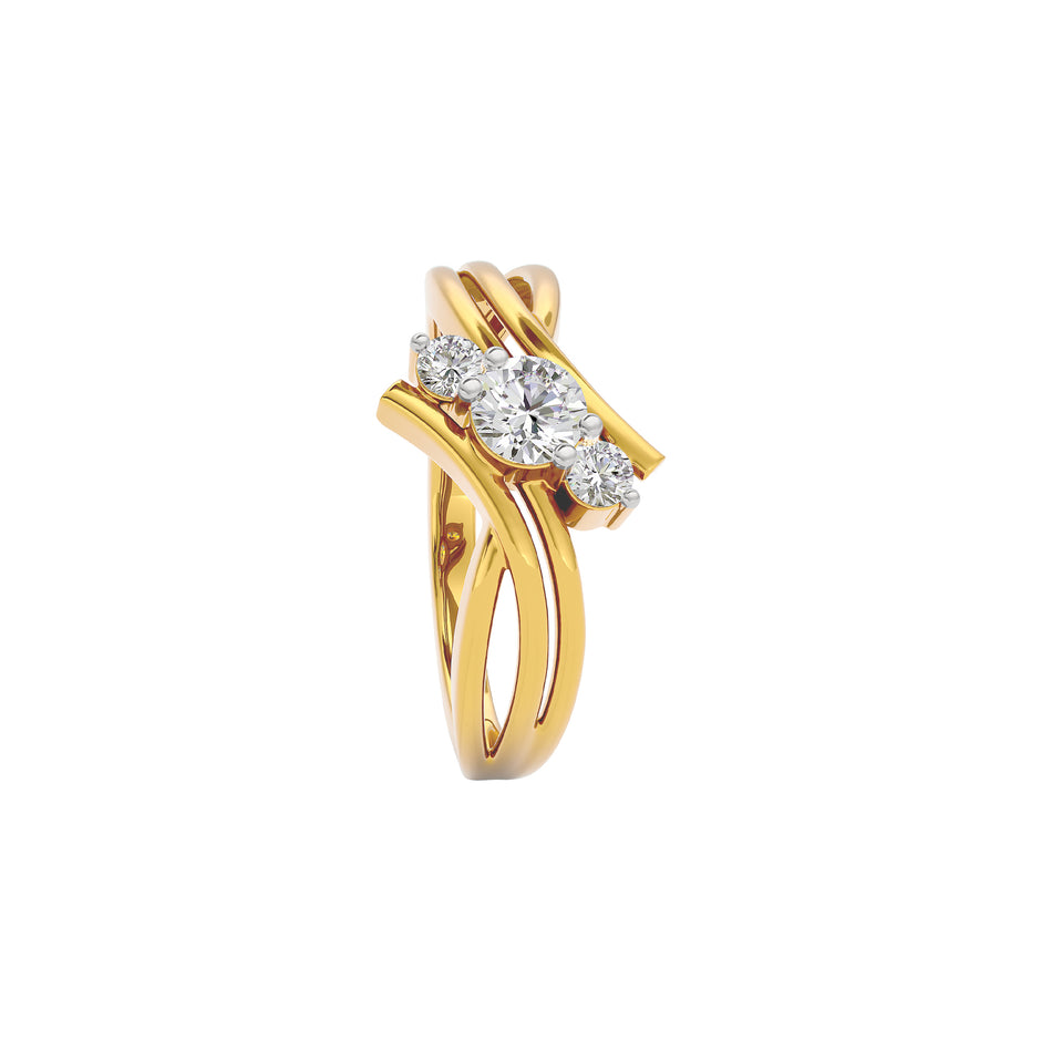 Princess Glow Diamond Ring 18 KT / Yellow Gold / 22