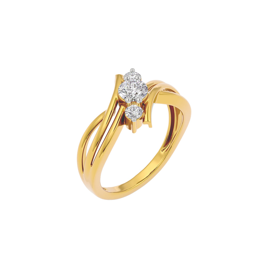 Princess Glow Diamond Ring 18 KT / Yellow Gold / 22