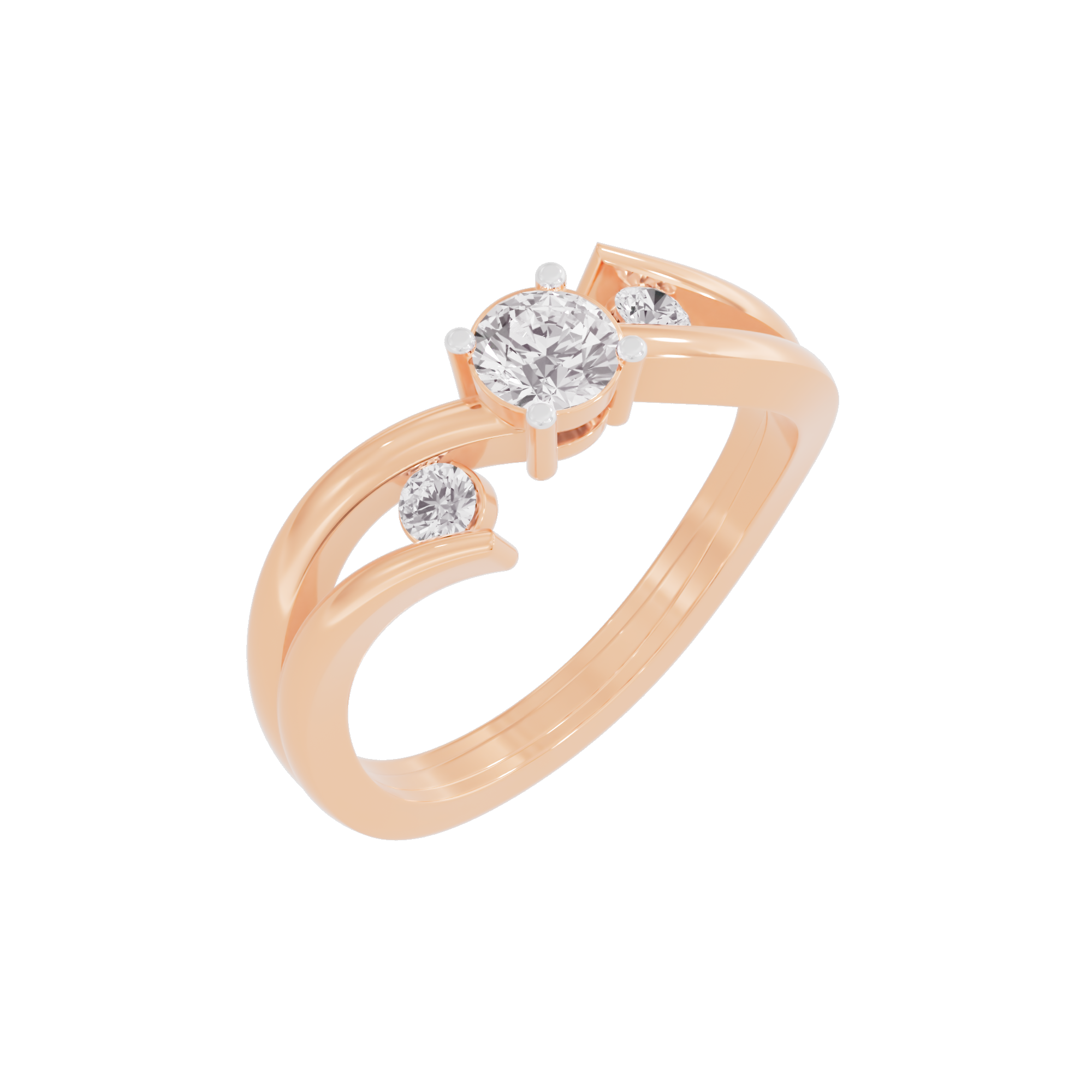 Shimmering Pinnacle Diamond Ring