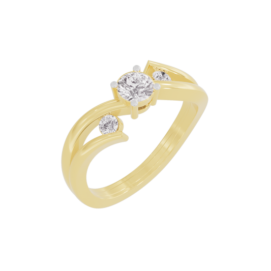 Shimmering Pinnacle Diamond Ring