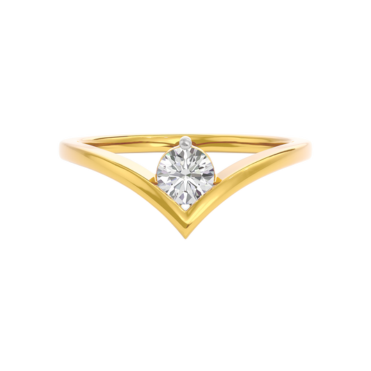 Delicate Petal Diamond Ring