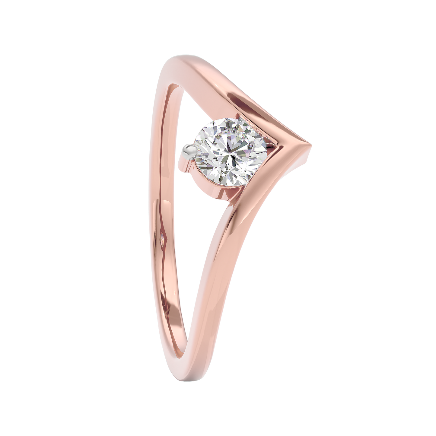 Delicate Petal Diamond Ring