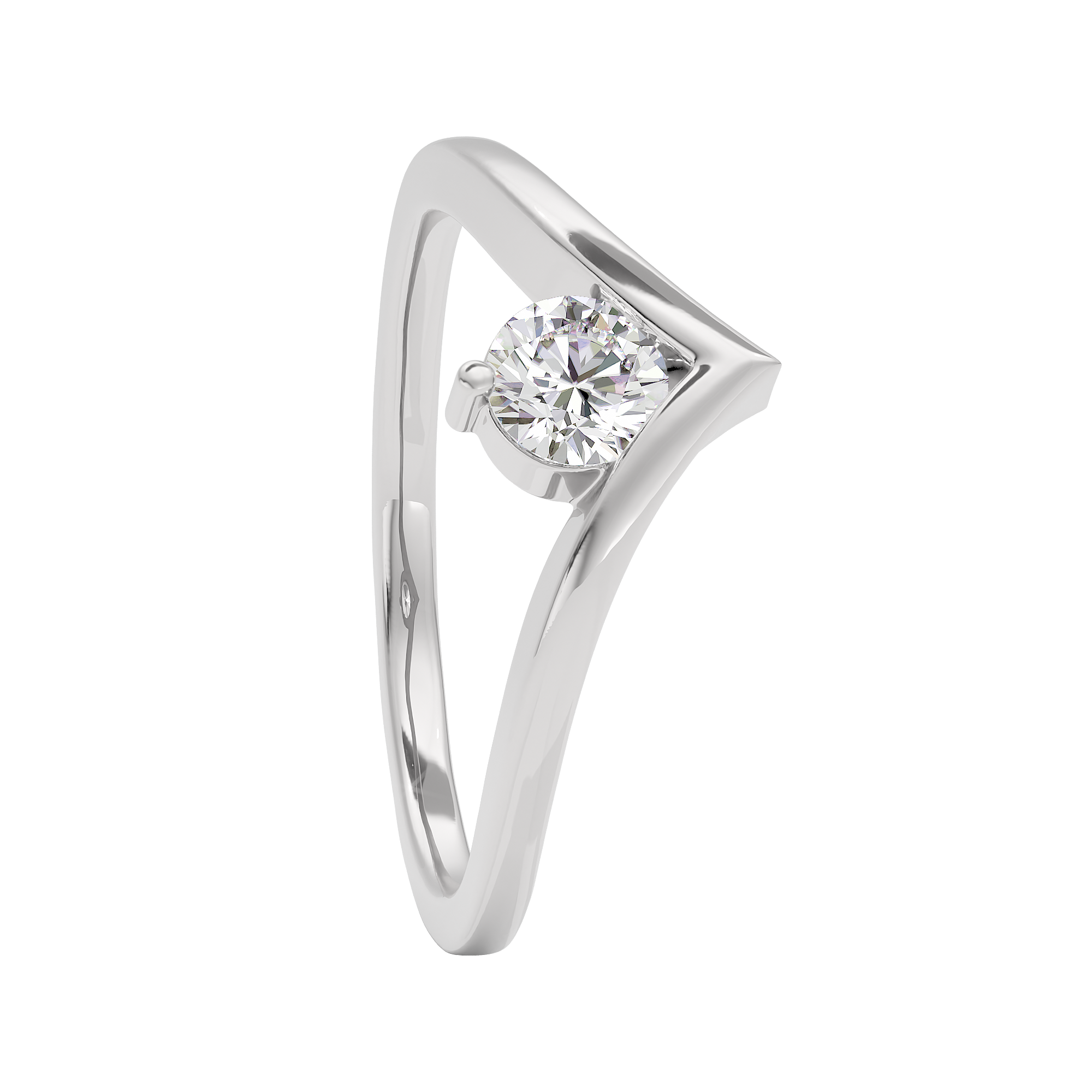 Delicate Petal Diamond Ring