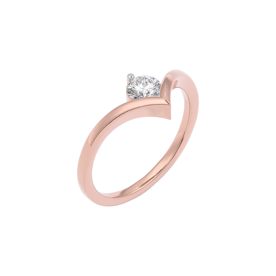 Radiant Jewel Diamond Ring 18 KT / Rose Gold / 22