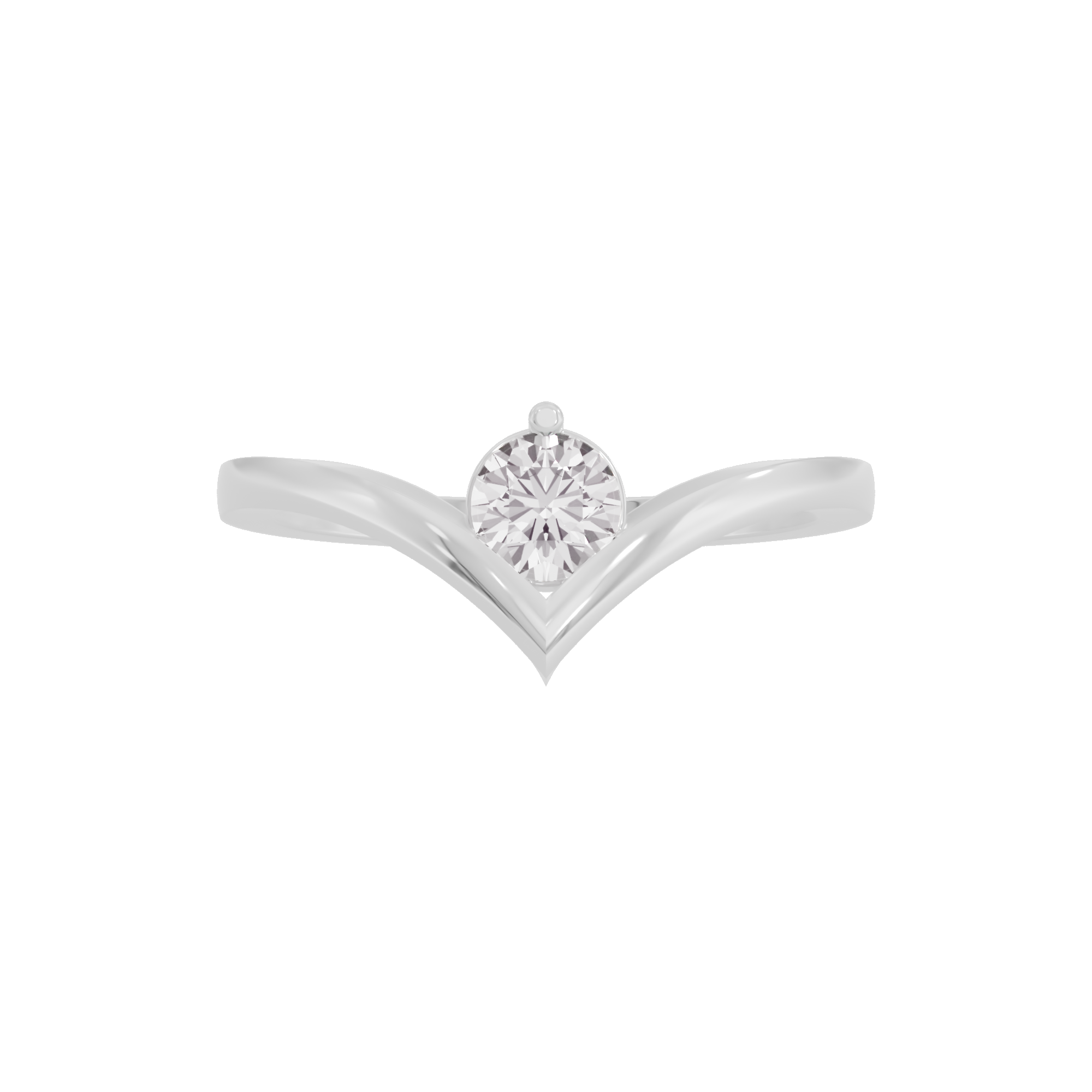 Delicate Petal Diamond Ring