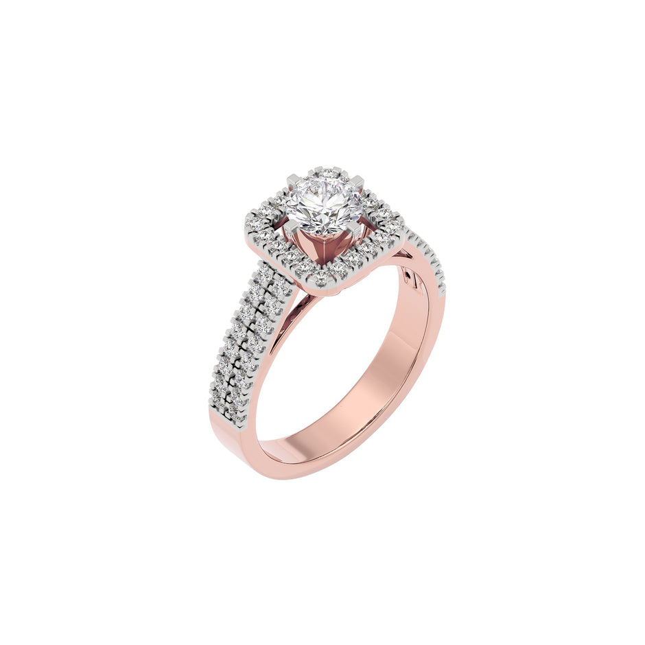 Captivating Cascade Diamond Ring 18 KT / Rose Gold / 22