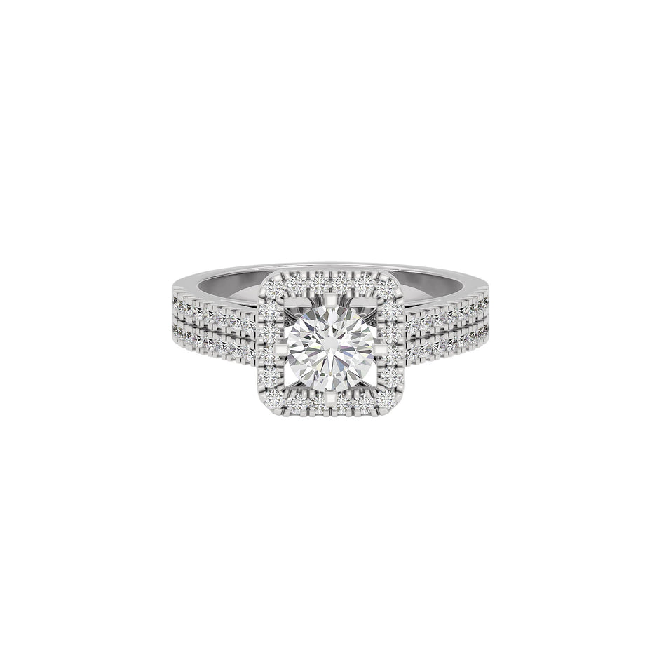 Captivating Cascade Diamond Ring 18 KT / White Gold / 22