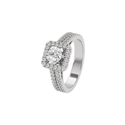 Captivating Cascade Diamond Ring 18 KT / White Gold / 22