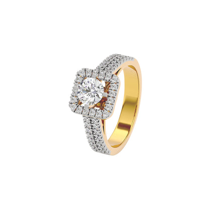 Captivating Cascade Diamond Ring 18 KT / Yellow Gold / 22