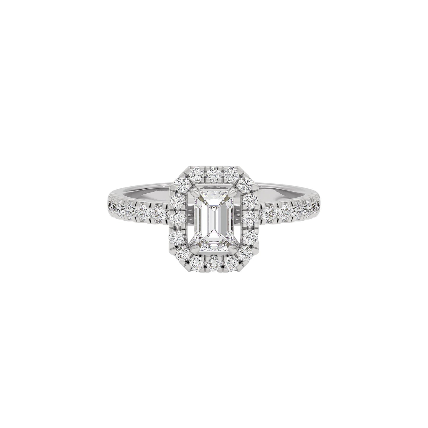 Dazzling Blush Diamond Ring 18 KT / White Gold / 22