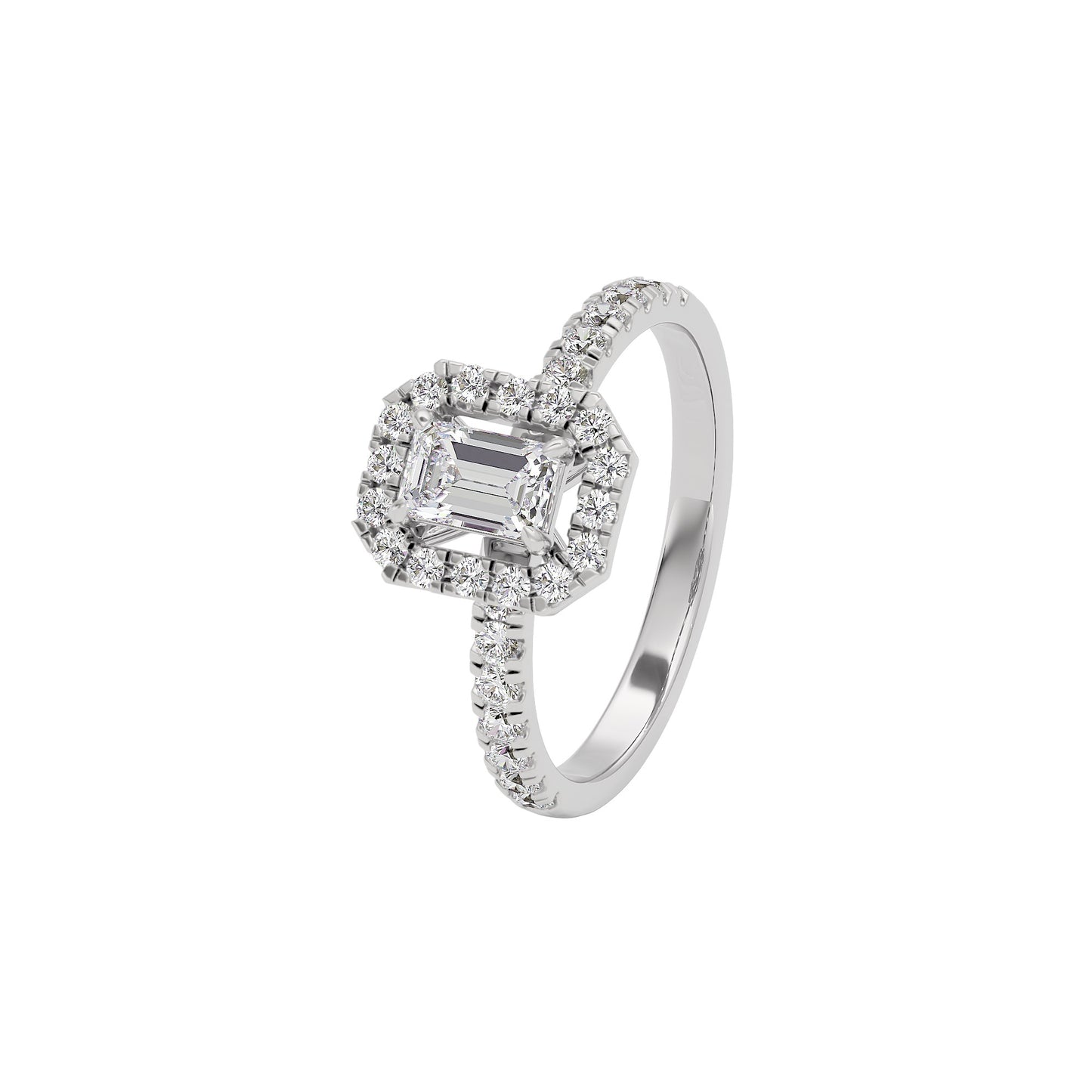 Dazzling Blush Diamond Ring 18 KT / White Gold / 22