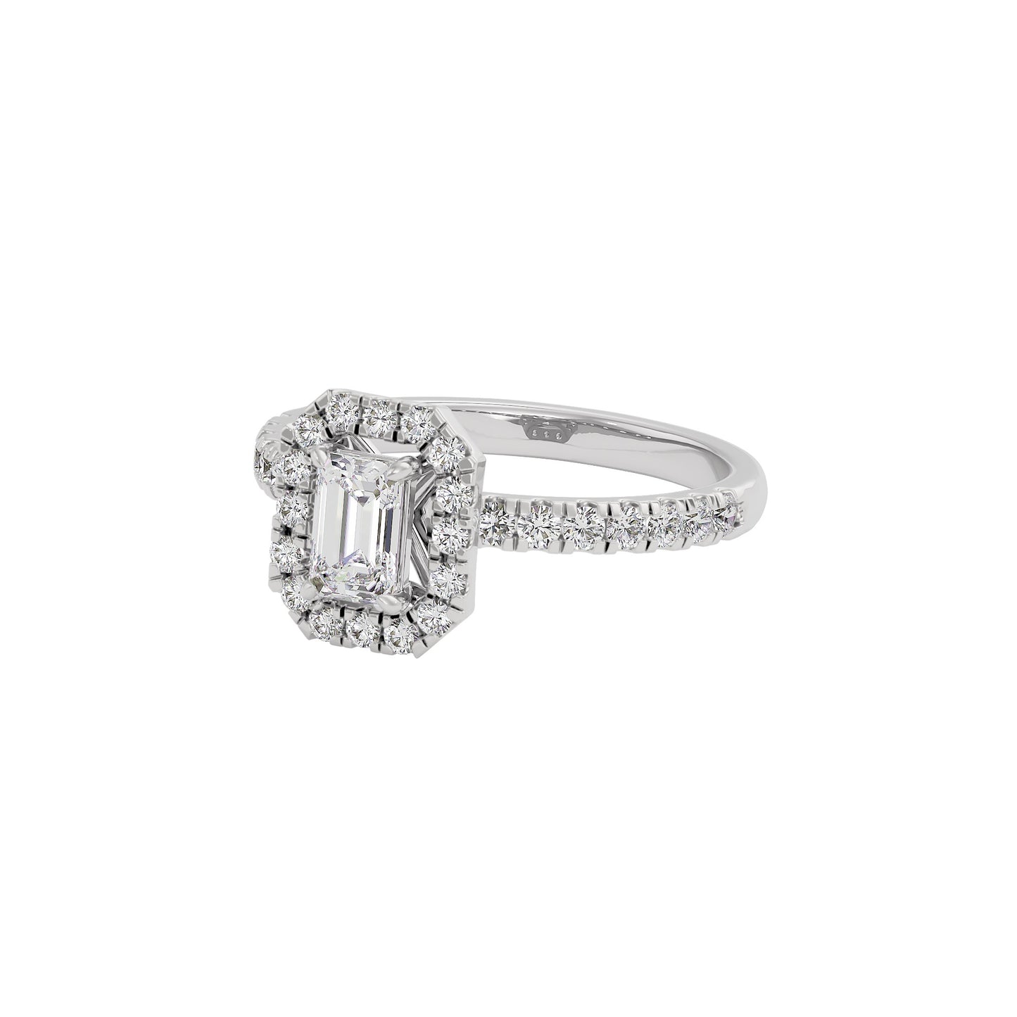 Dazzling Blush Diamond Ring 18 KT / White Gold / 22