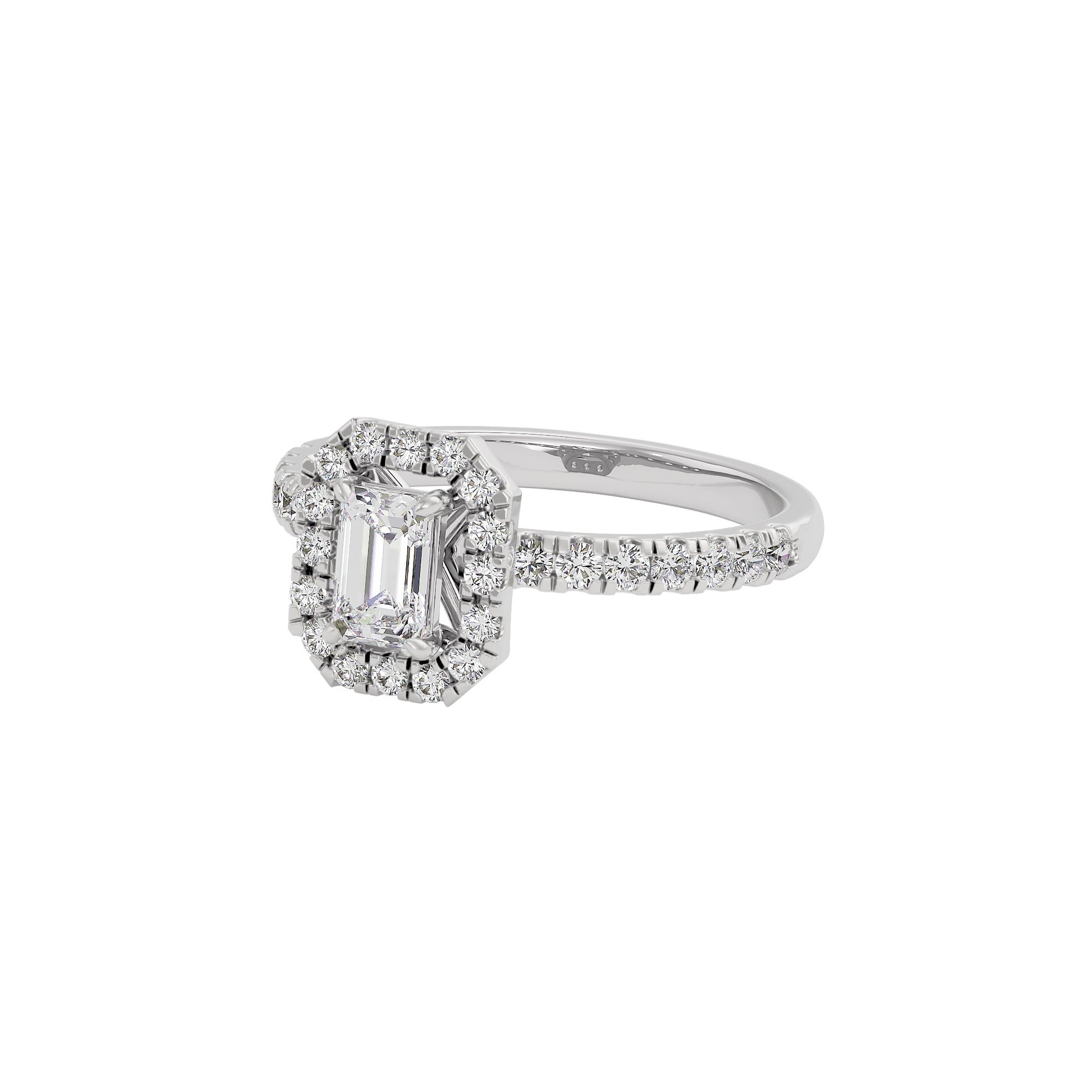 Dazzling Blush Diamond Ring 18 KT / White Gold / 22