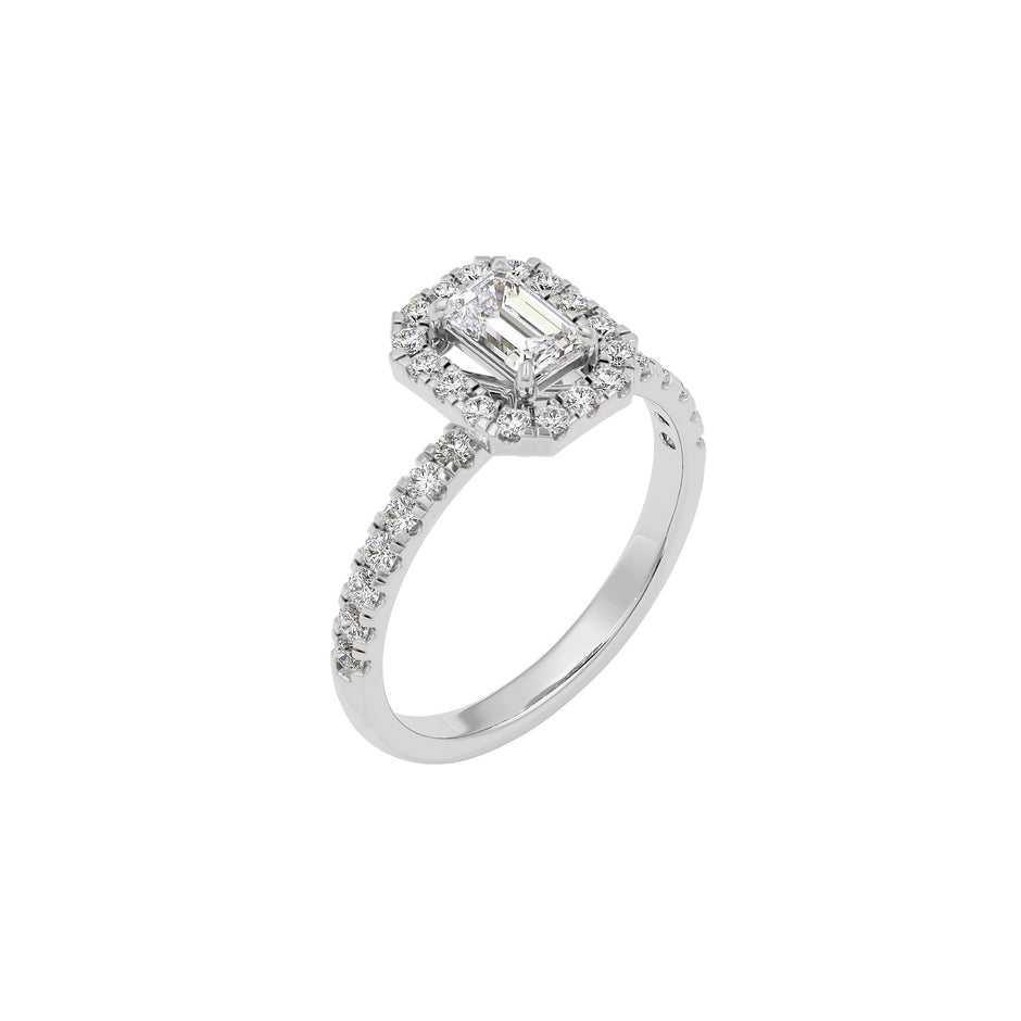 Dazzling Blush Diamond Ring 18 KT / White Gold / 22