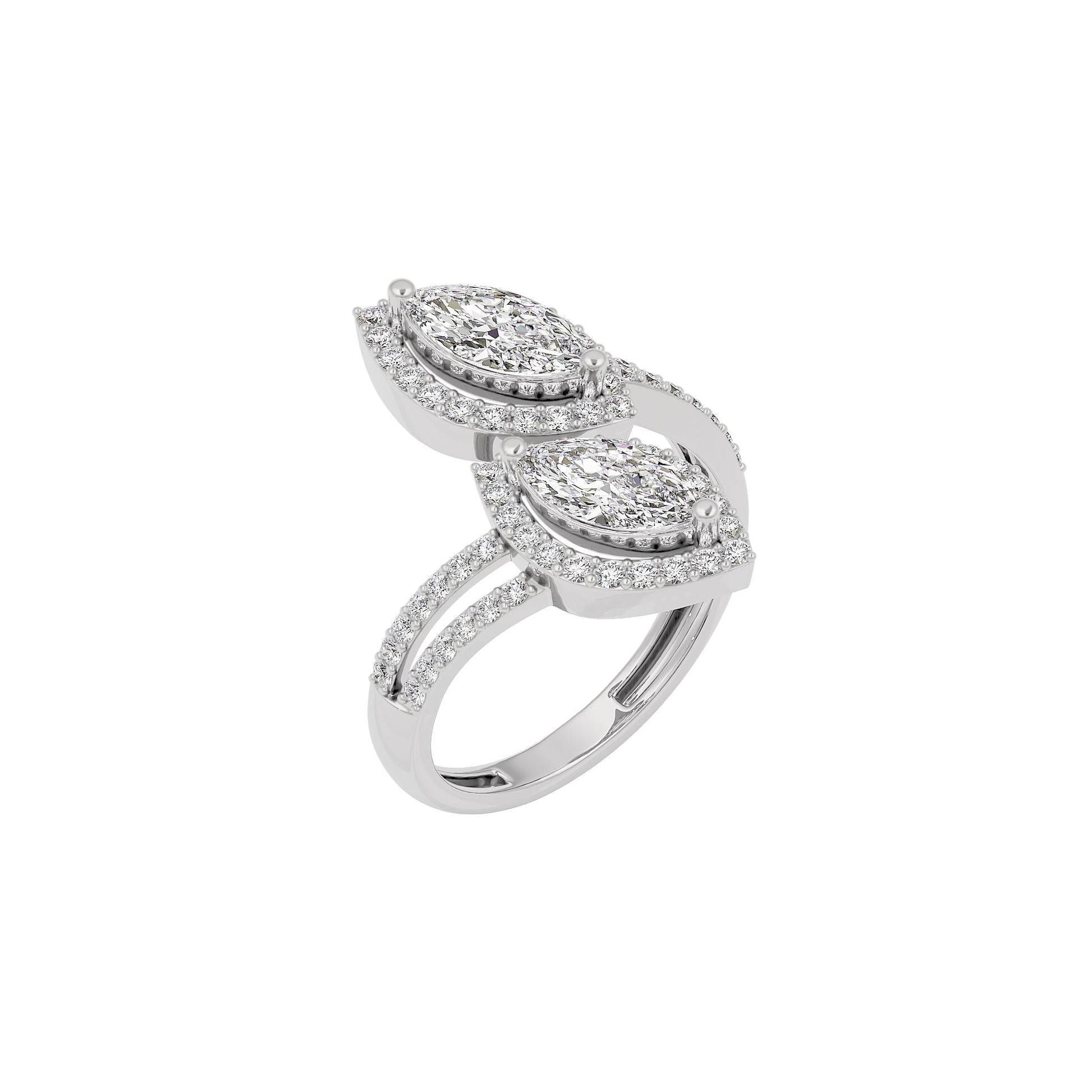 Heavenly Horizon Diamond Ring 18 KT / White Gold / 22