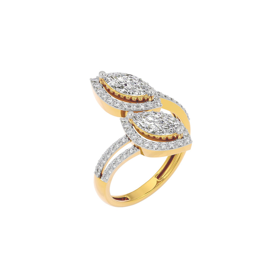 Heavenly Horizon Diamond Ring 18 KT / Yellow Gold / 22