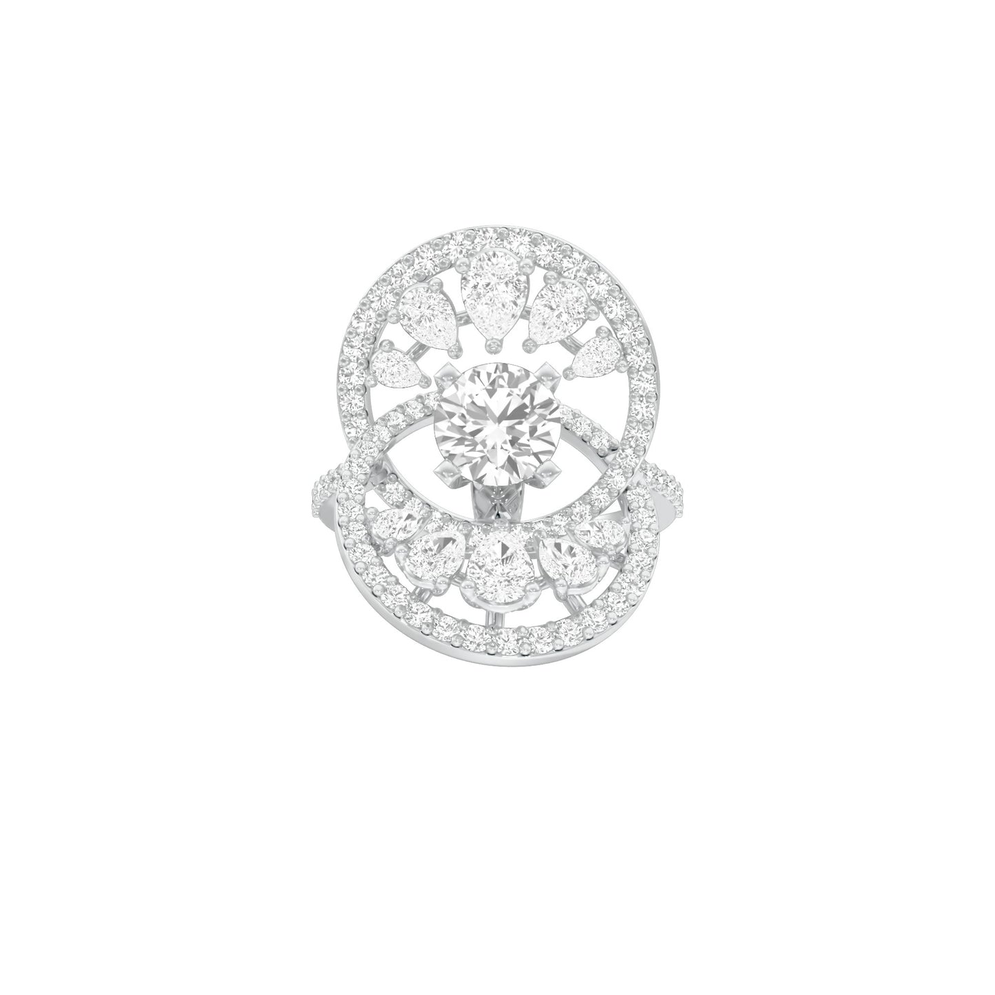 Celestial Serenity Diamond Ring 18 KT / White Gold / 22