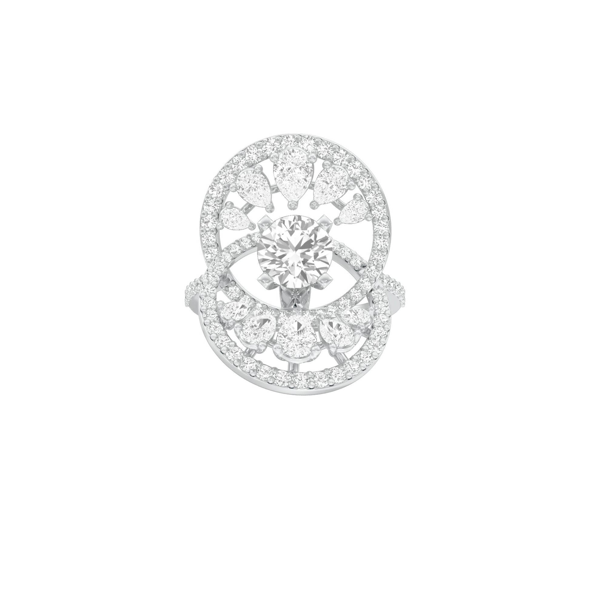 Celestial Serenity Diamond Ring 18 KT / White Gold / 22