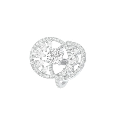 Celestial Serenity Diamond Ring 18 KT / White Gold / 22