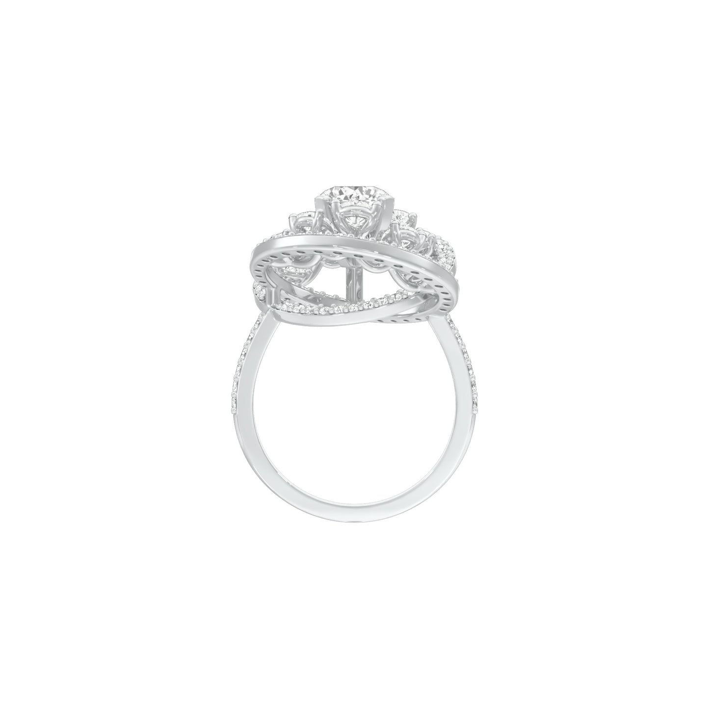 Celestial Serenity Diamond Ring 18 KT / White Gold / 22
