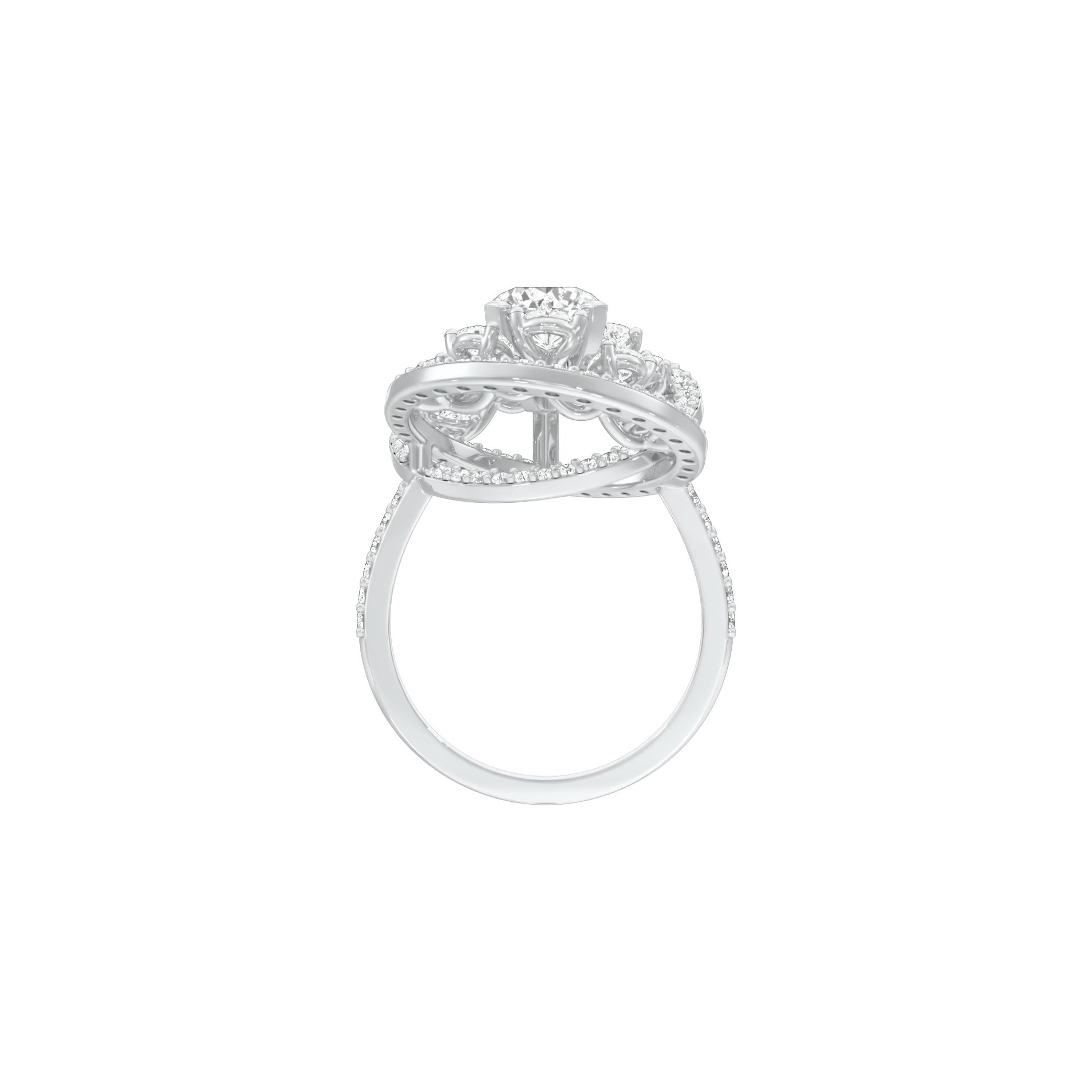 Celestial Serenity Diamond Ring 18 KT / White Gold / 22