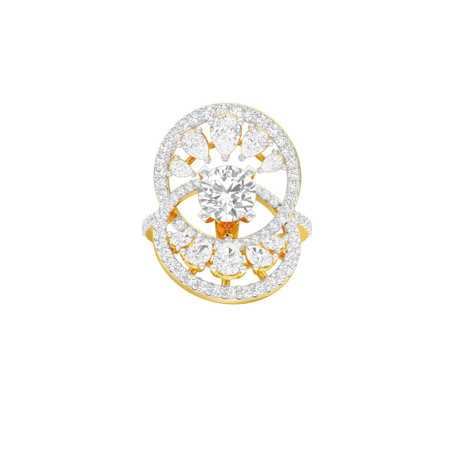 Celestial Serenity Diamond Ring 18 KT / Yellow Gold / 22
