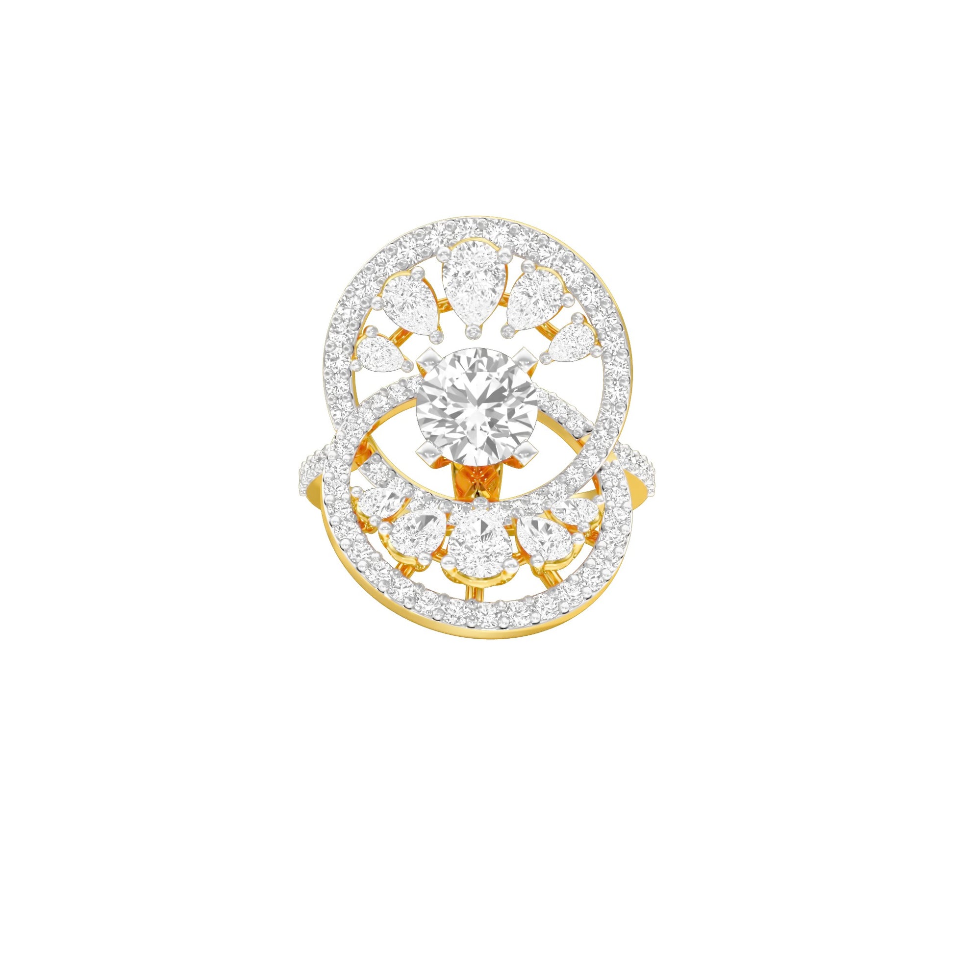 Celestial Serenity Diamond Ring 18 KT / Yellow Gold / 22