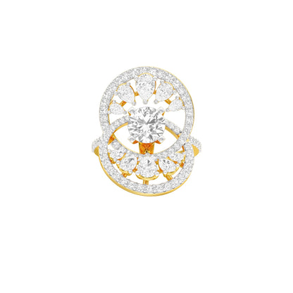 Celestial Serenity Diamond Ring 18 KT / Yellow Gold / 22