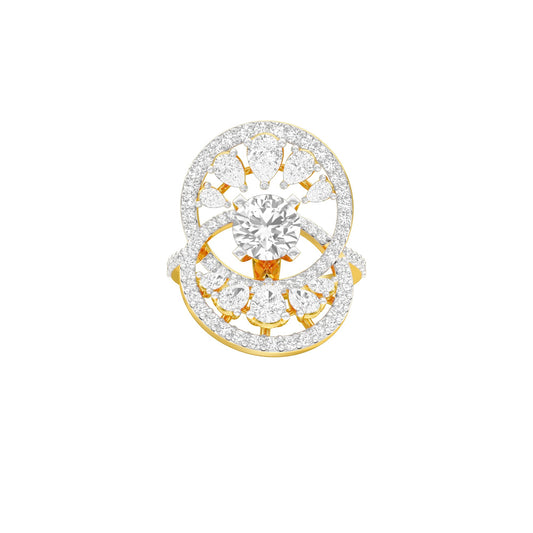 Celestial Serenity Diamond Ring 18 KT / Yellow Gold / 22
