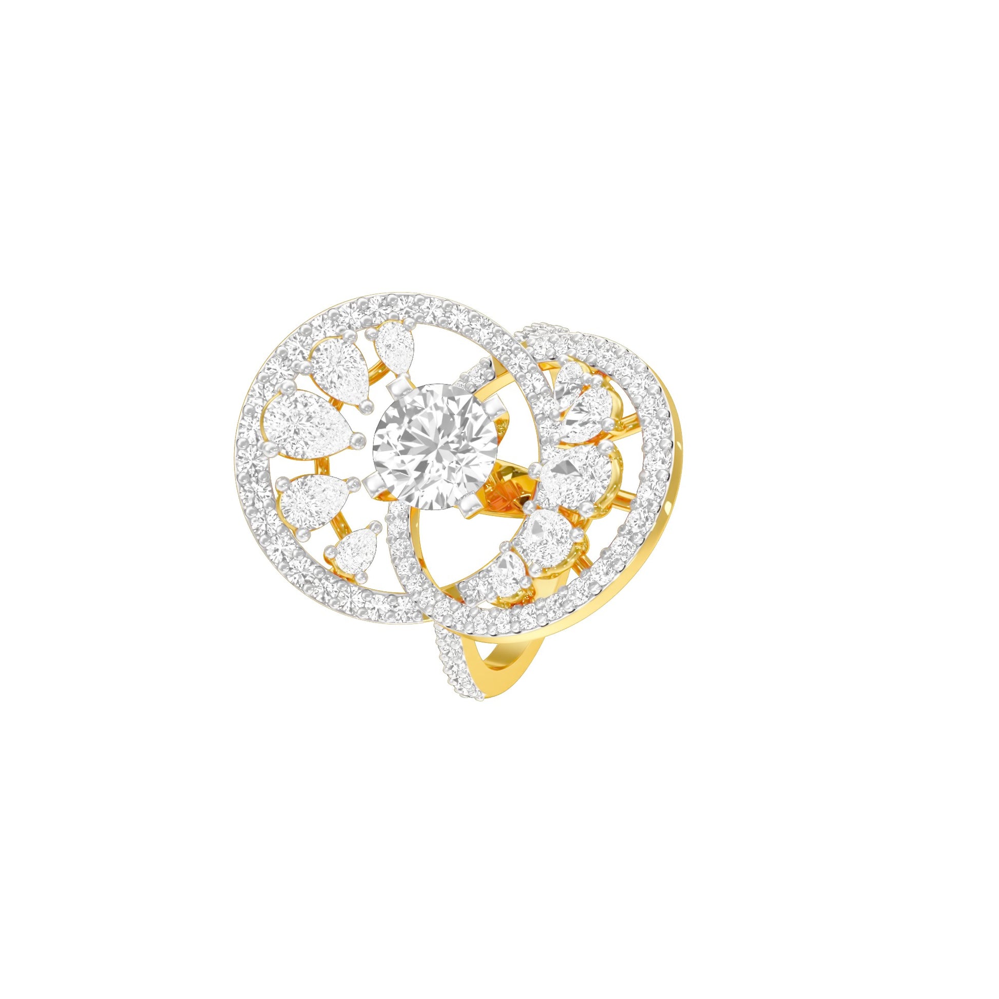 Celestial Serenity Diamond Ring 18 KT / Yellow Gold / 22