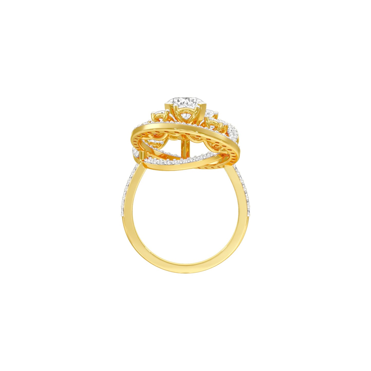Celestial Serenity Diamond Ring 18 KT / Yellow Gold / 22