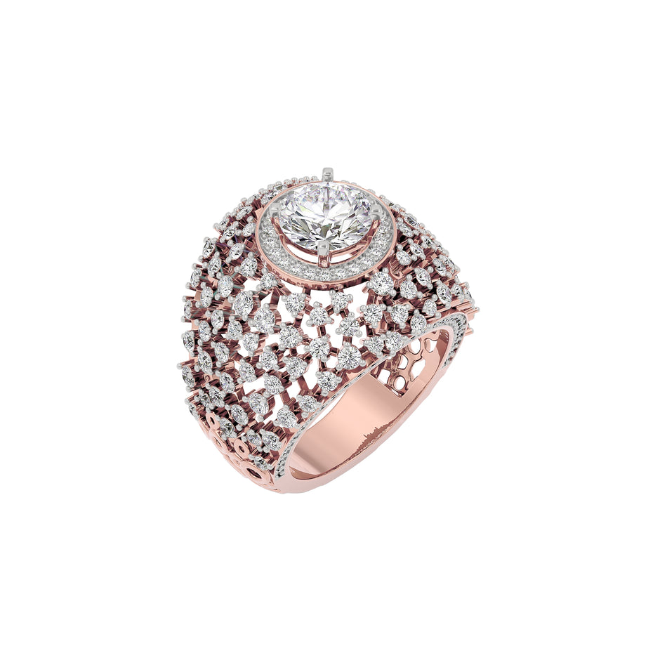 Serene Symphony Diamond Ring 18 KT / Rose Gold / 22