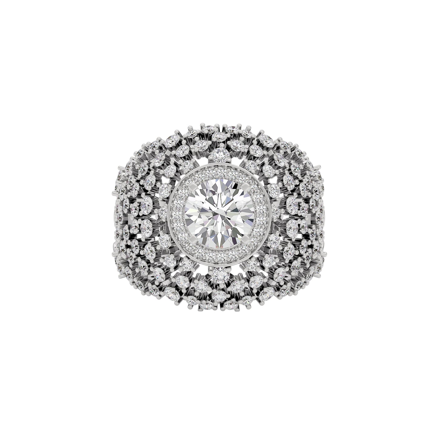 Serene Symphony Diamond Ring 18 KT / White Gold / 22