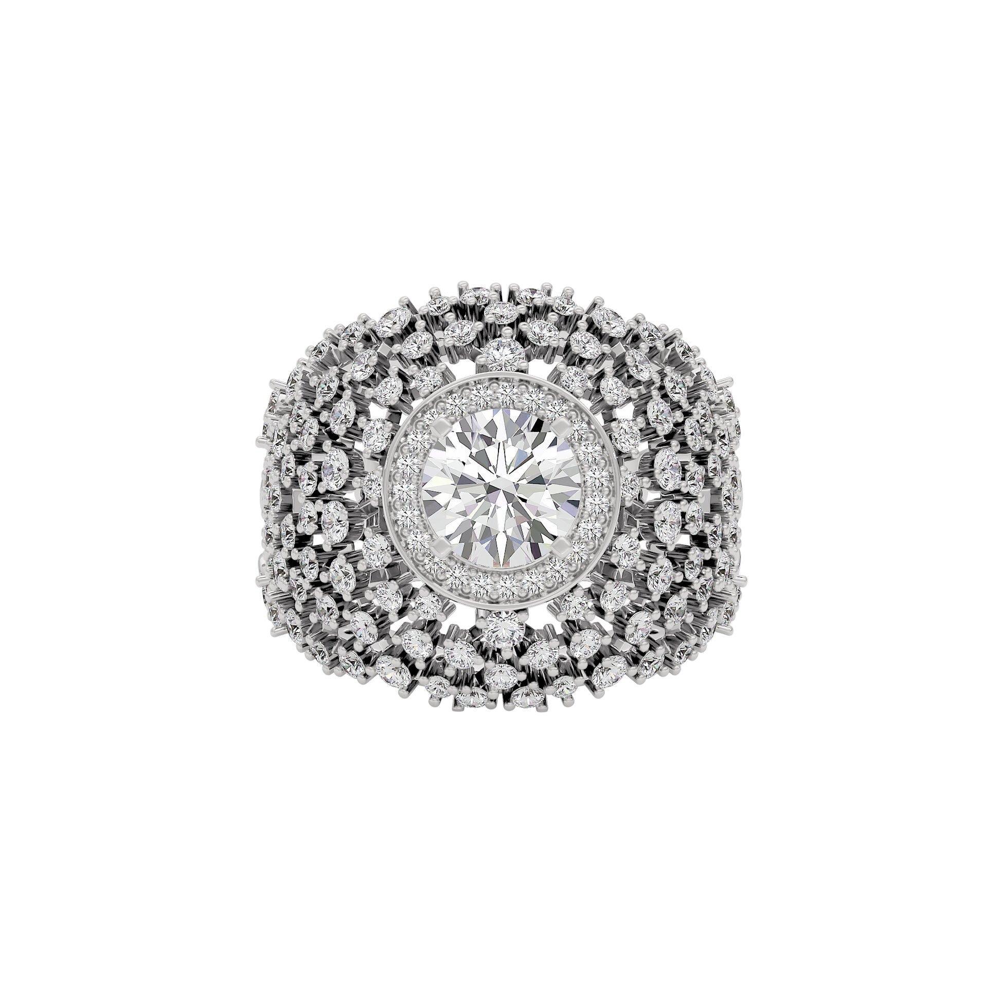 Serene Symphony Diamond Ring 18 KT / White Gold / 22