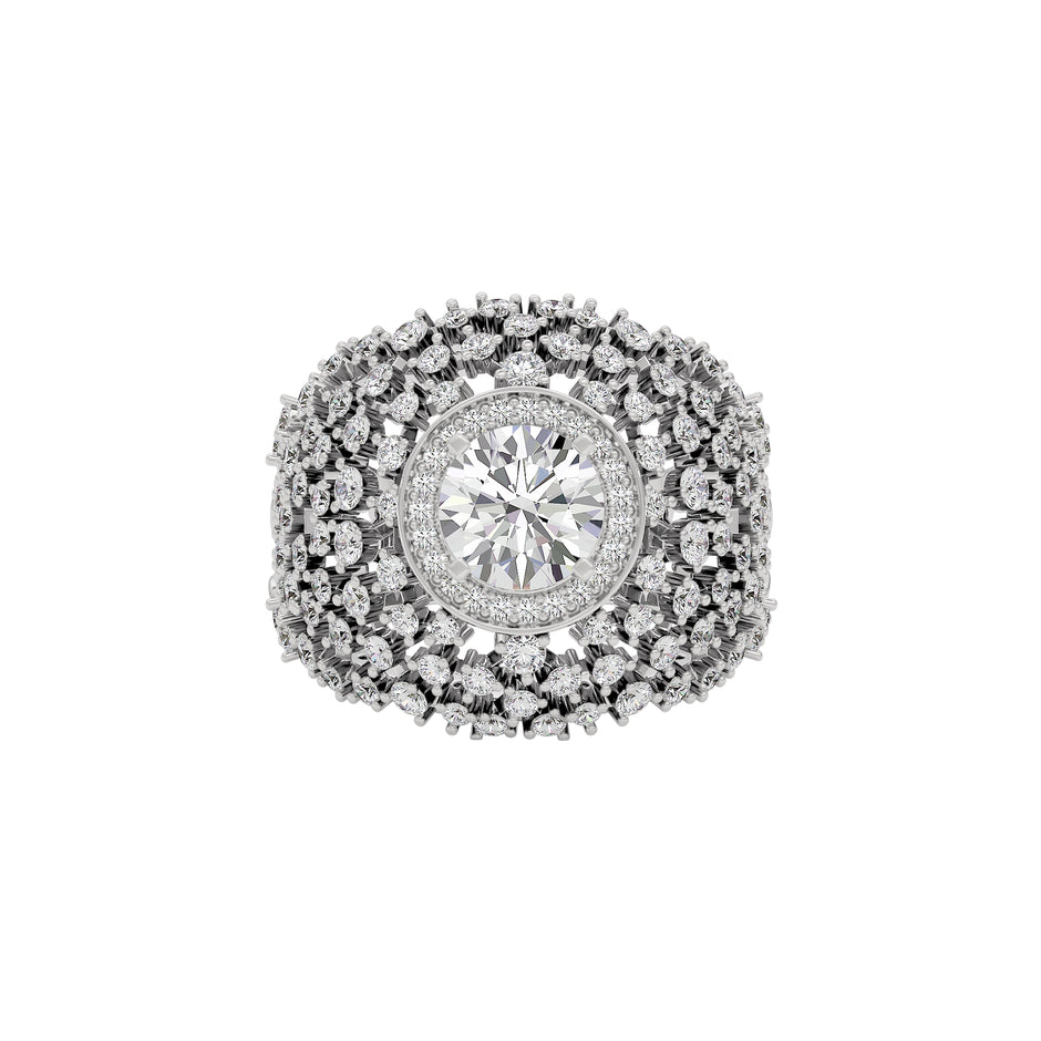 Serene Symphony Diamond Ring 18 KT / White Gold / 22
