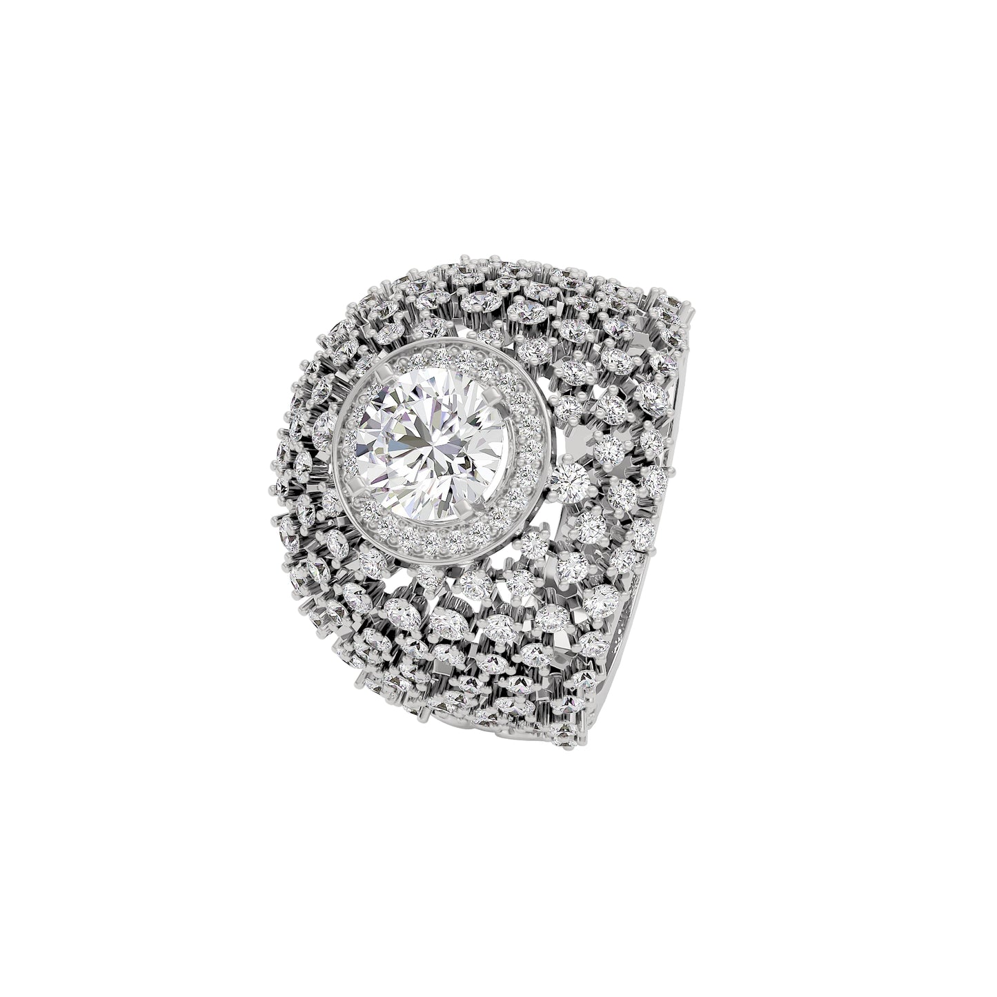 Serene Symphony Diamond Ring 18 KT / White Gold / 22
