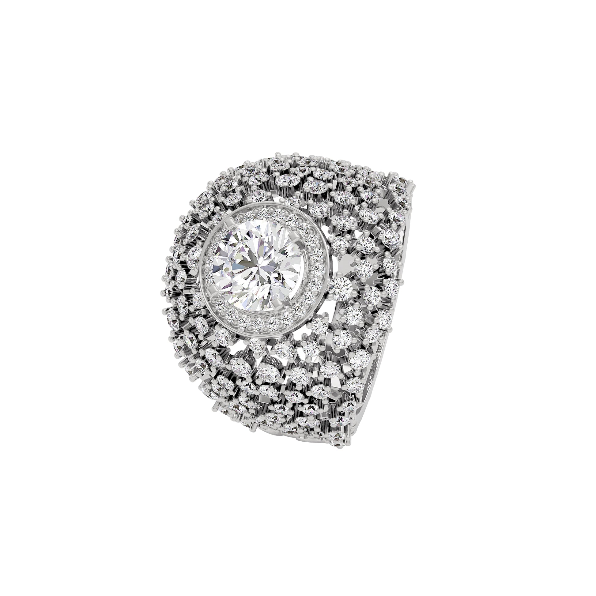 Serene Symphony Diamond Ring 18 KT / White Gold / 22