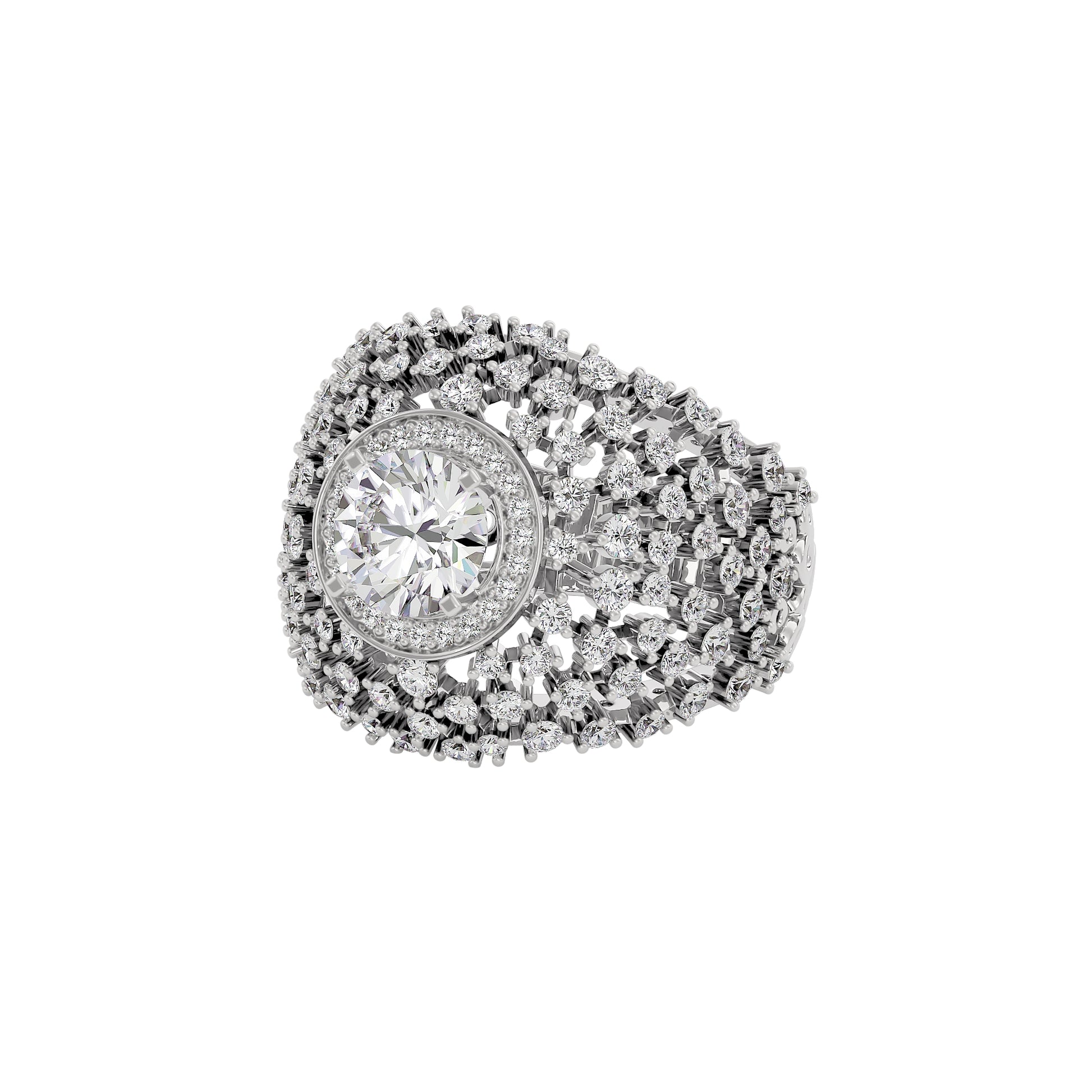Serene Symphony Diamond Ring 18 KT / White Gold / 22