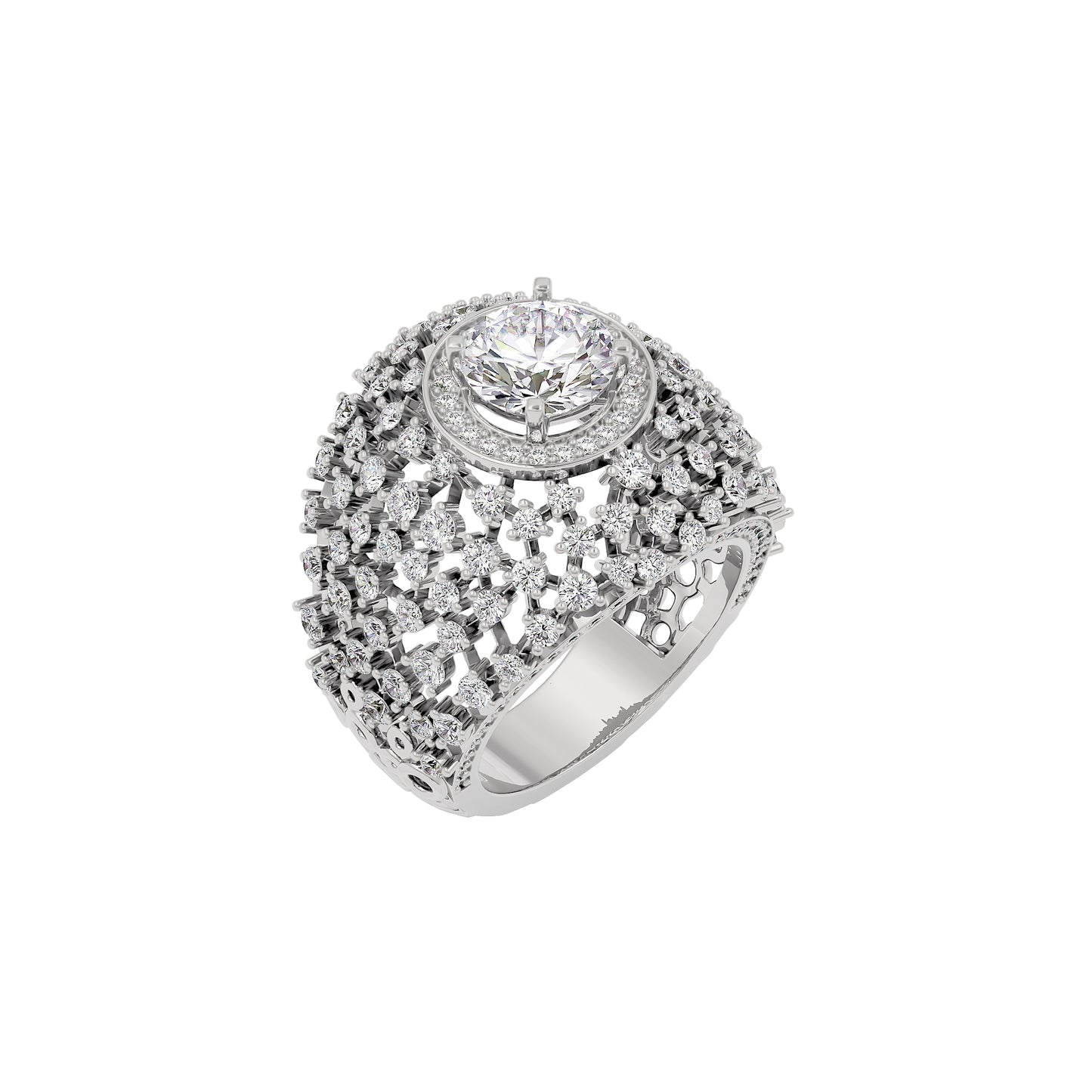 Serene Symphony Diamond Ring 18 KT / White Gold / 22